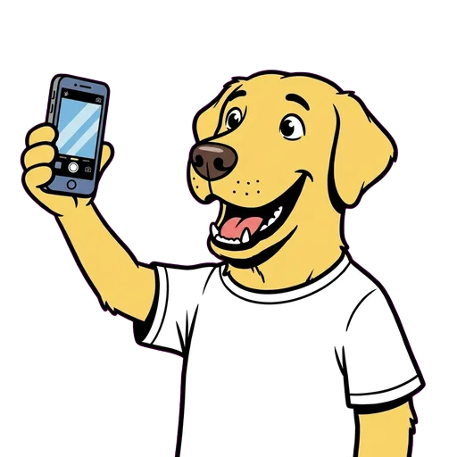 Labrador cartoon portrait of Tom from BugSpace