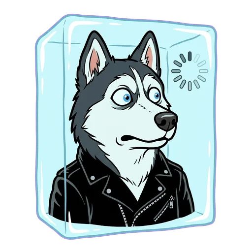 Husky cartoon portrait of Jensen Hang