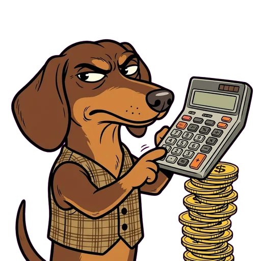 Dachshund cartoon portrait of Jeff Pesos
